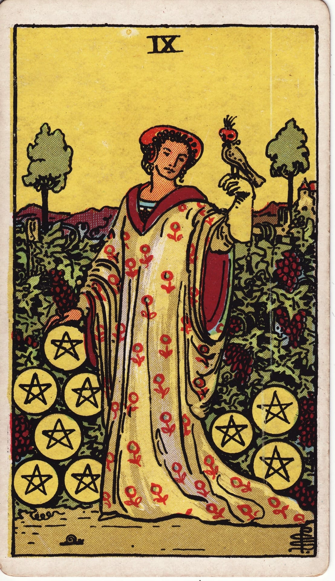 Nine of Pentacles - Tarot Minor Arcana