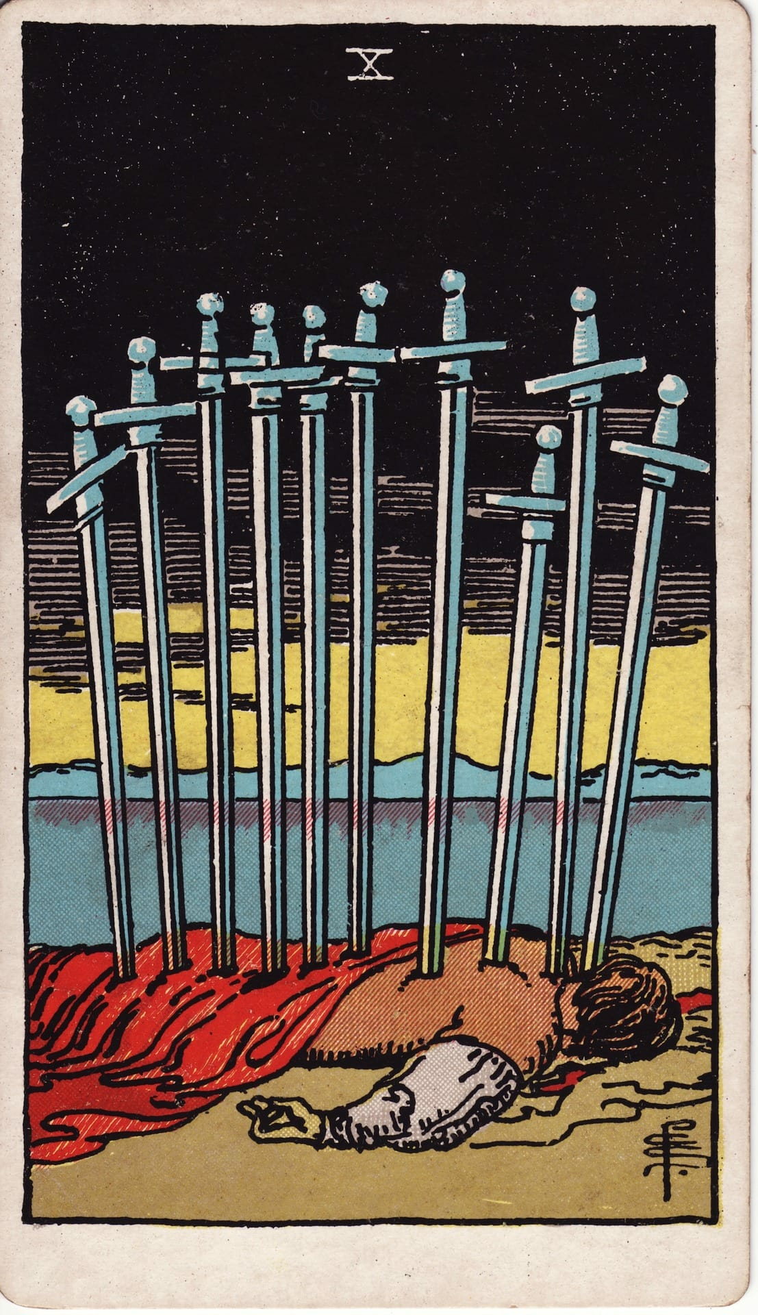 Ten of Swords - Tarot Minor Arcana