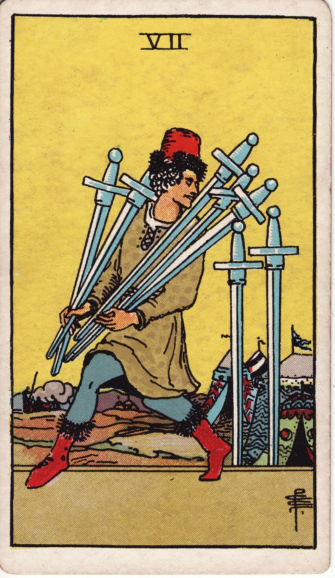 Seven of Swords - Tarot Minor Arcana