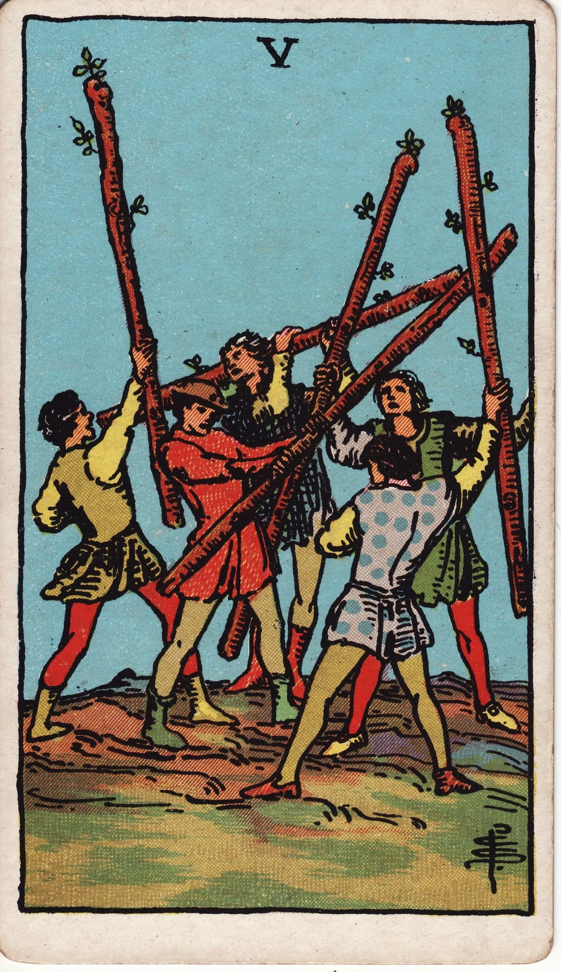 Five of Wands - Tarot Minor Arcana