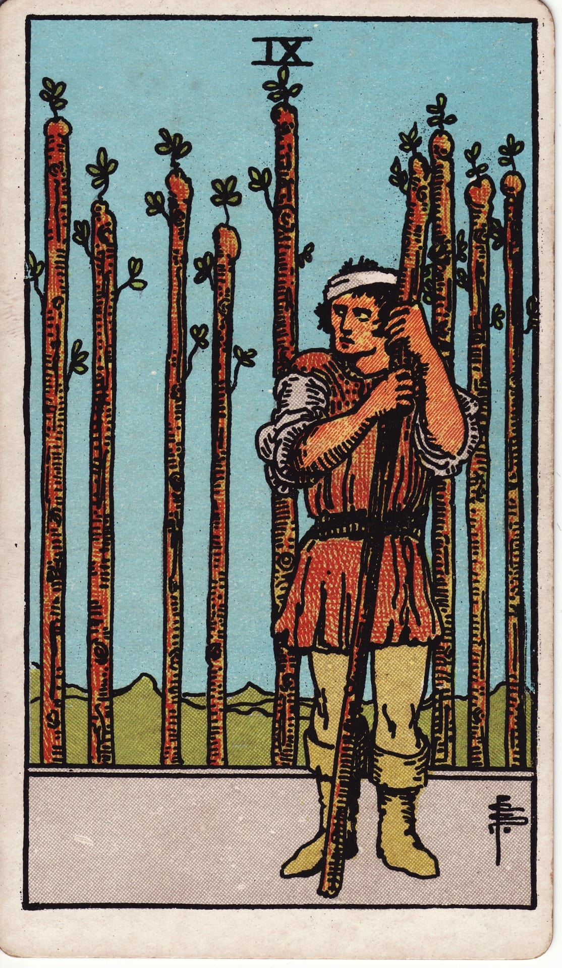 Nine of Wands - Tarot Minor Arcana