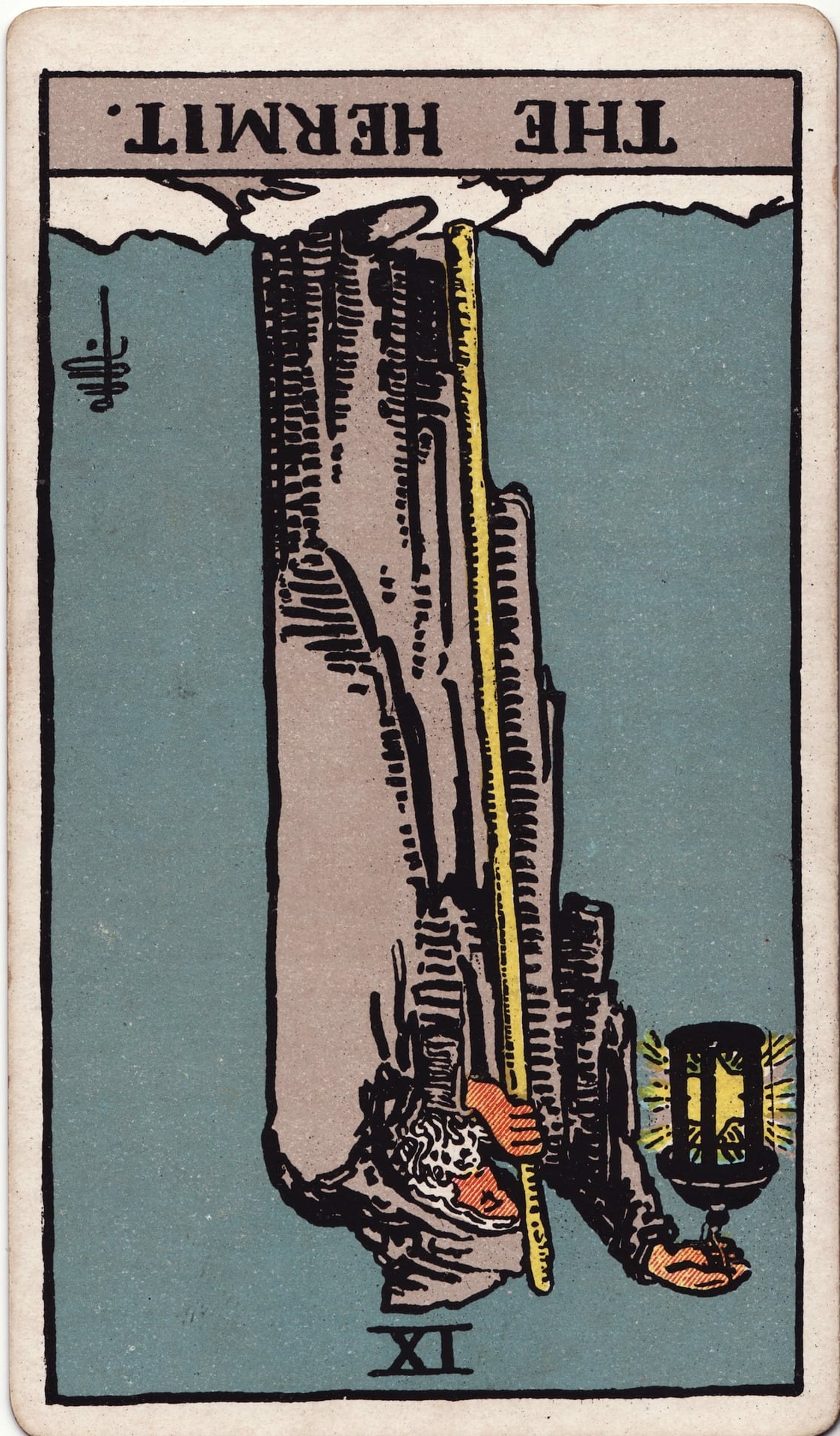The Hermit Reversed - Tarot Major Arcana