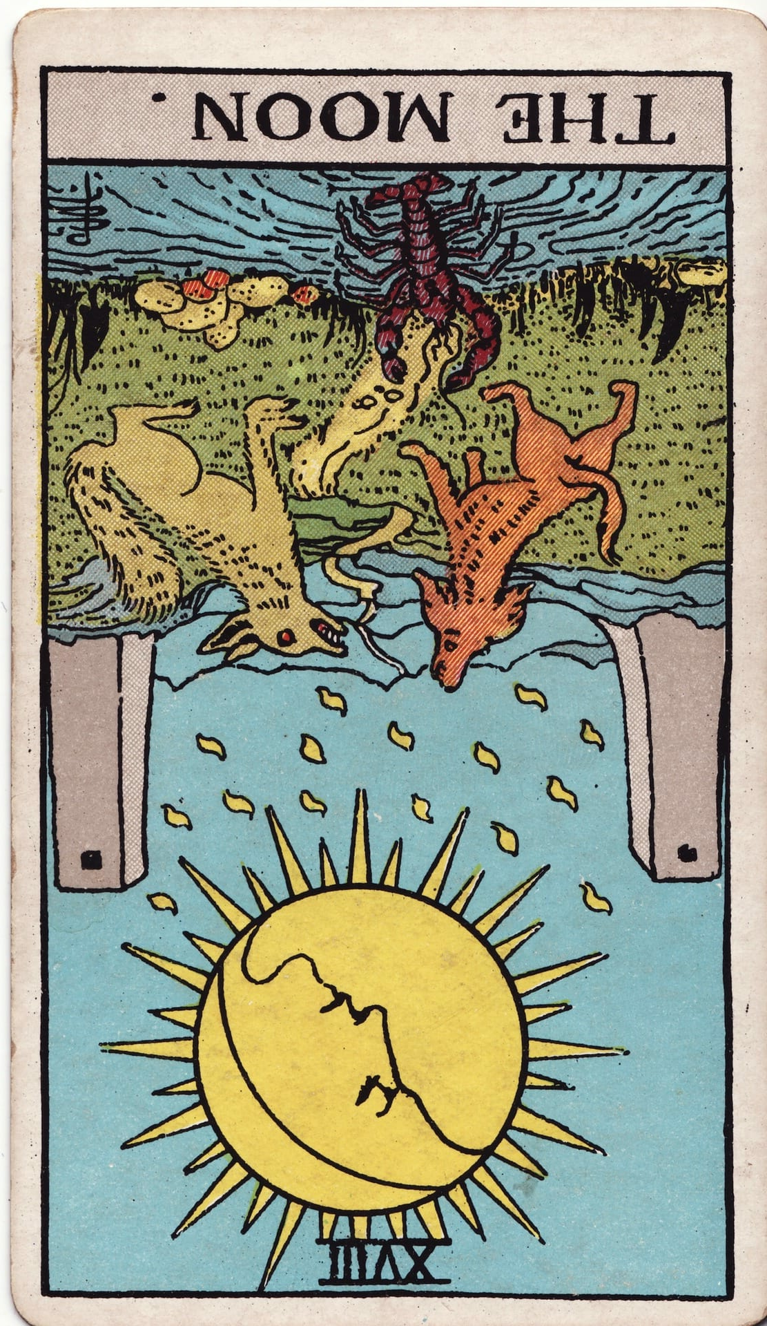 The Moon Reversed - Tarot Major Arcana