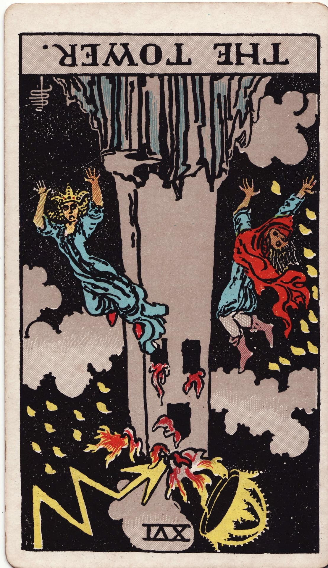 The Tower Reversed - Tarot Major Arcana