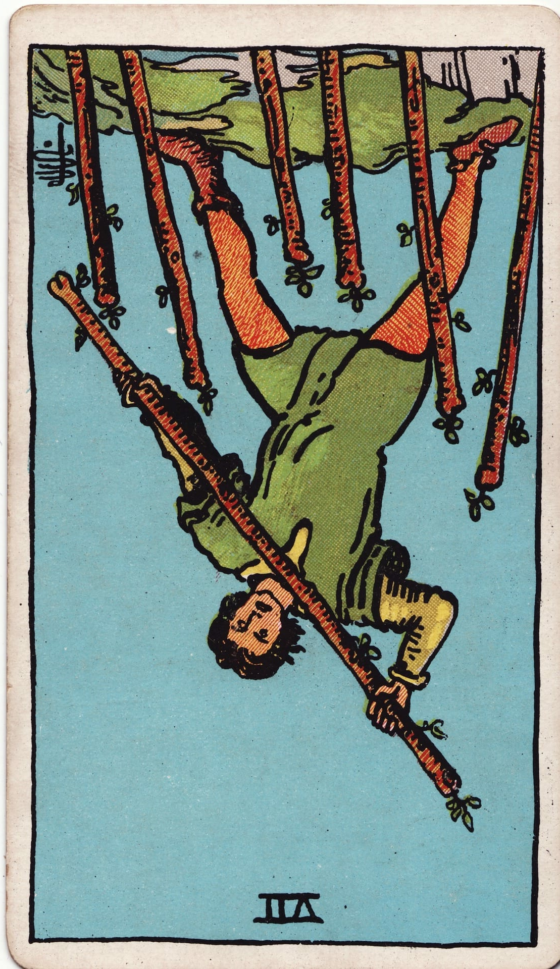 Seven Of Wands Reversed - Tarot Minor Arcana