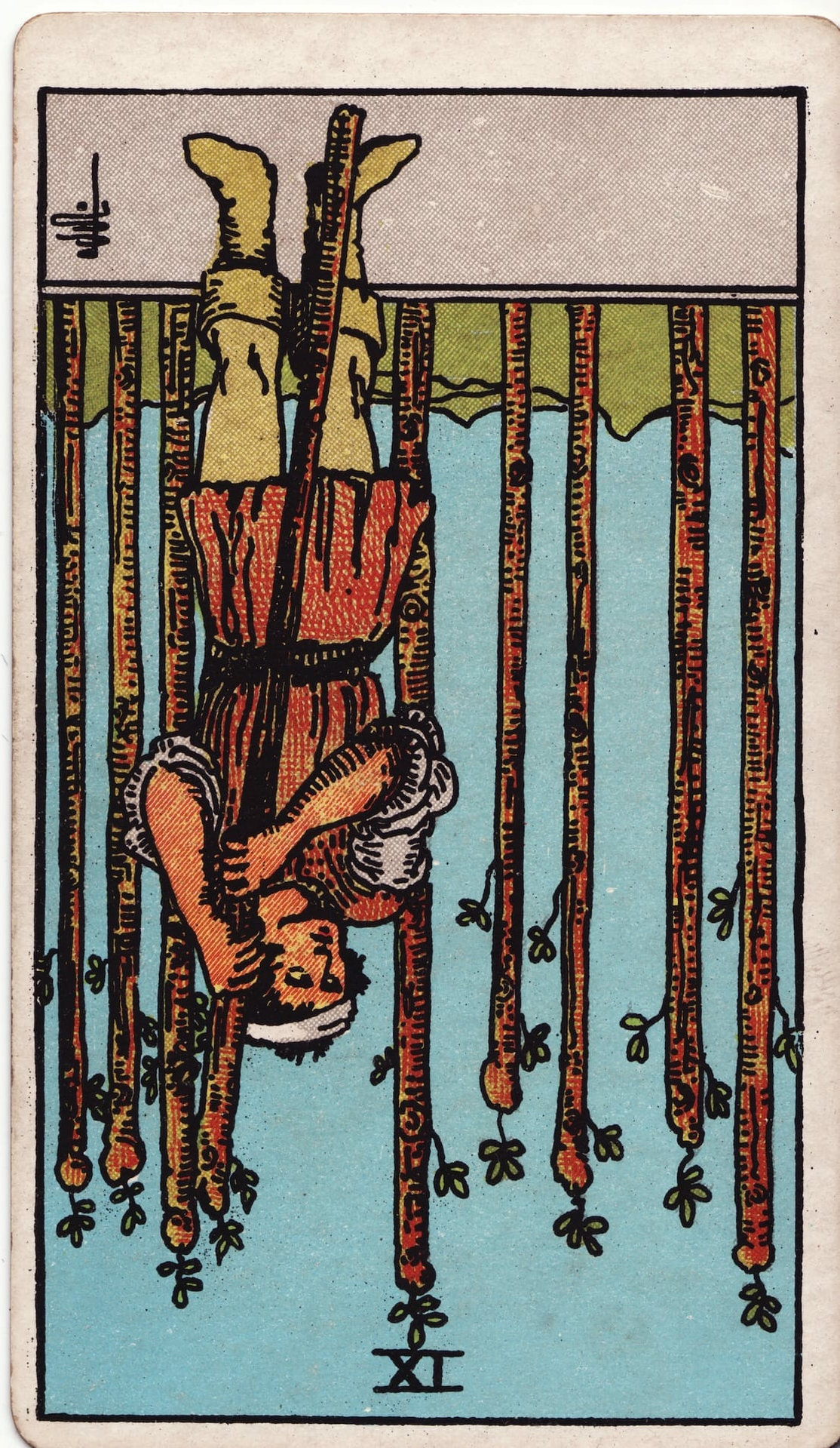 Nine of Wands Reversed - Tarot Minor Arcana